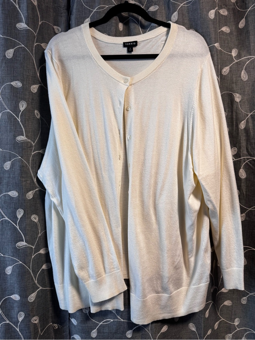 torrid Cream Button-Front Men’s Cardigan